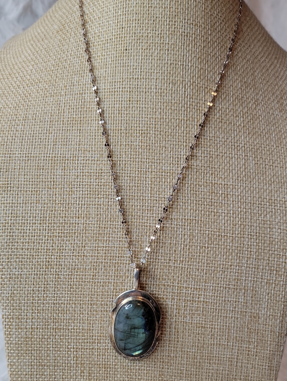 Sterling Silver Mexico Labradorite Pendant Necklace